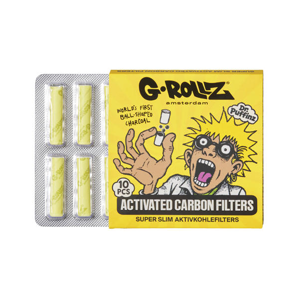 🟡 FILTRES G-ROLLZ AU CHARBON ACTIF – SUPER SLIM (JAUNE)